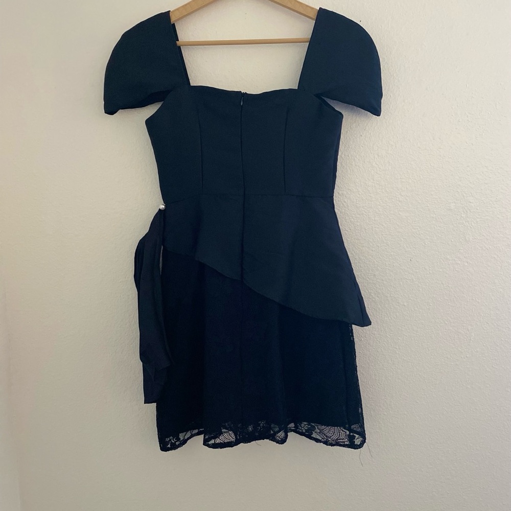 Elegant One-Shoulder Black Dress